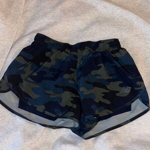 New Balance Women's Athletic Camo Shorts - Navy and Black